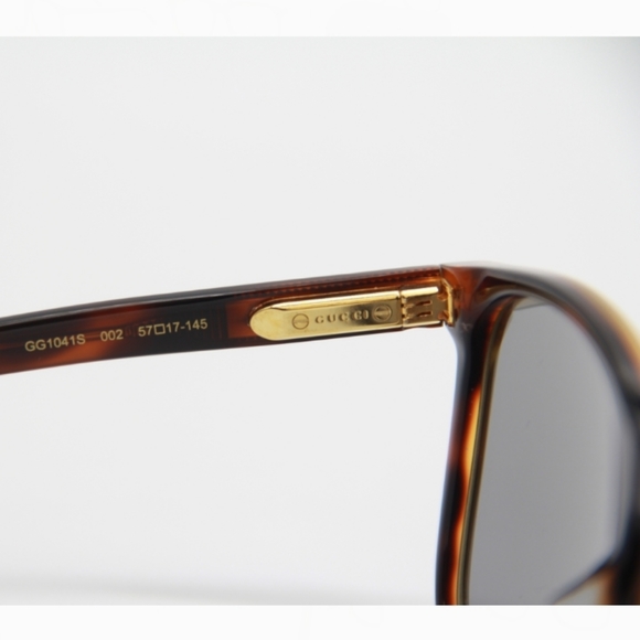 NEW GUCCI UNISEX SUNGLASSES GUCCI GG1041S 002 HAVANA GREY GUCCI EYEWEAR - Picture 11 of 14